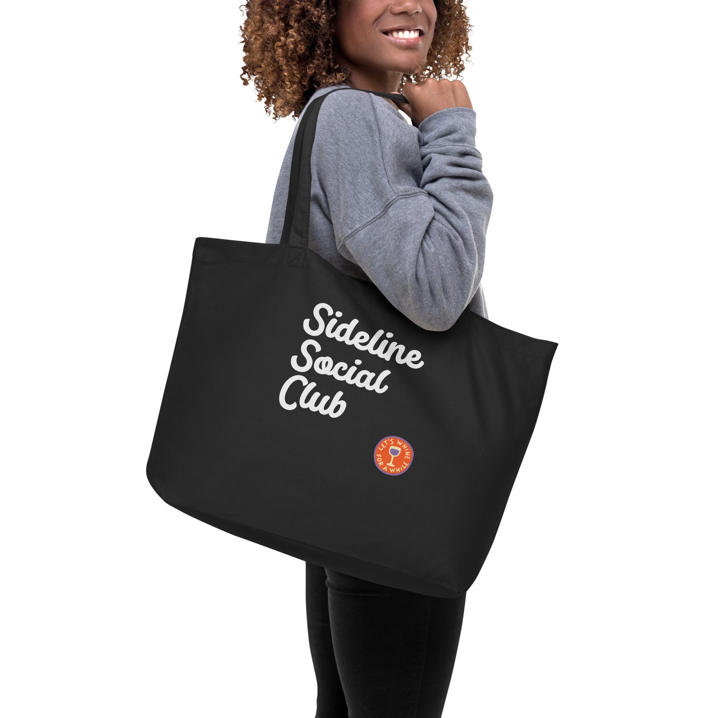 Sideline Social Club Large organic tote bag