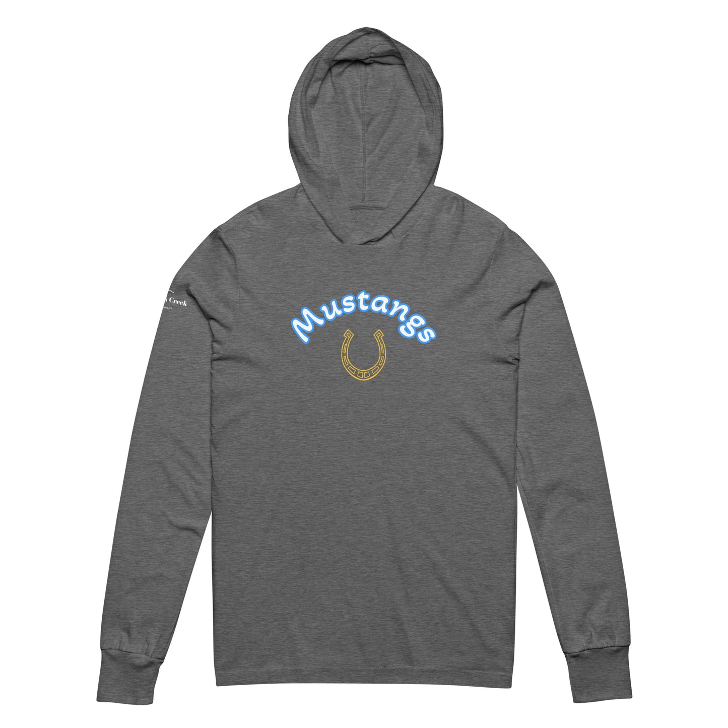 Adult Unisex Mustangs Hooded long-sleeve tee