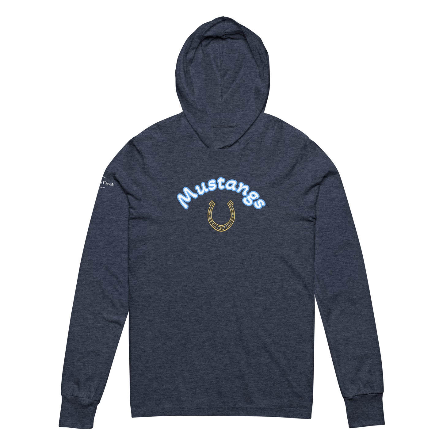 Adult Unisex Mustangs Hooded long-sleeve tee