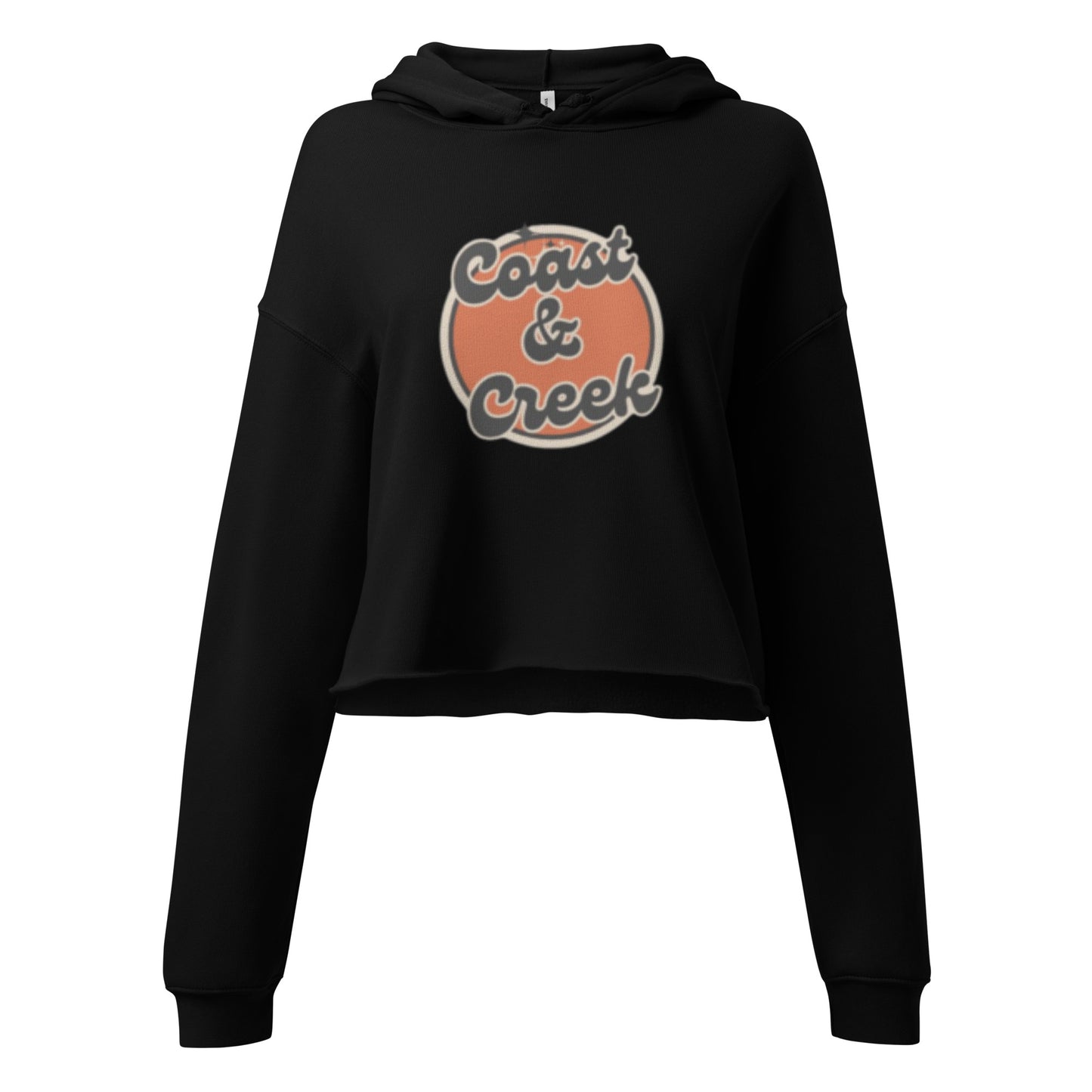 Women's Adult Crop Hoodie Retro Logo