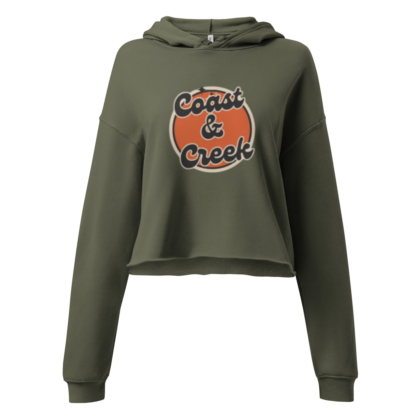 Women's Adult Crop Hoodie Retro Logo