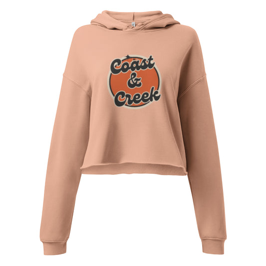 Women's Adult Crop Hoodie Retro Logo