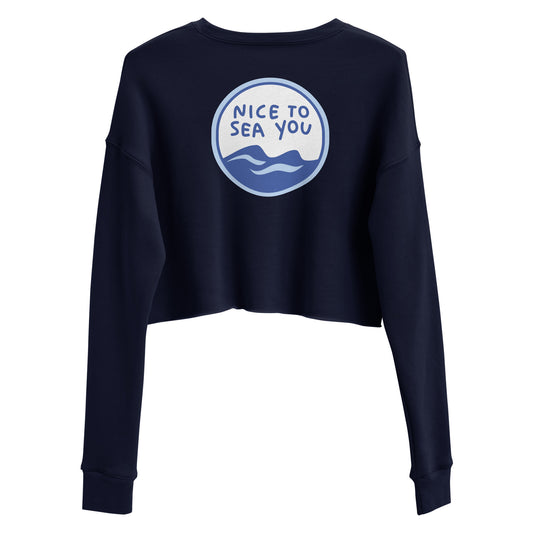 Adult Women's Nice to Sea You Crop Sweatshirt