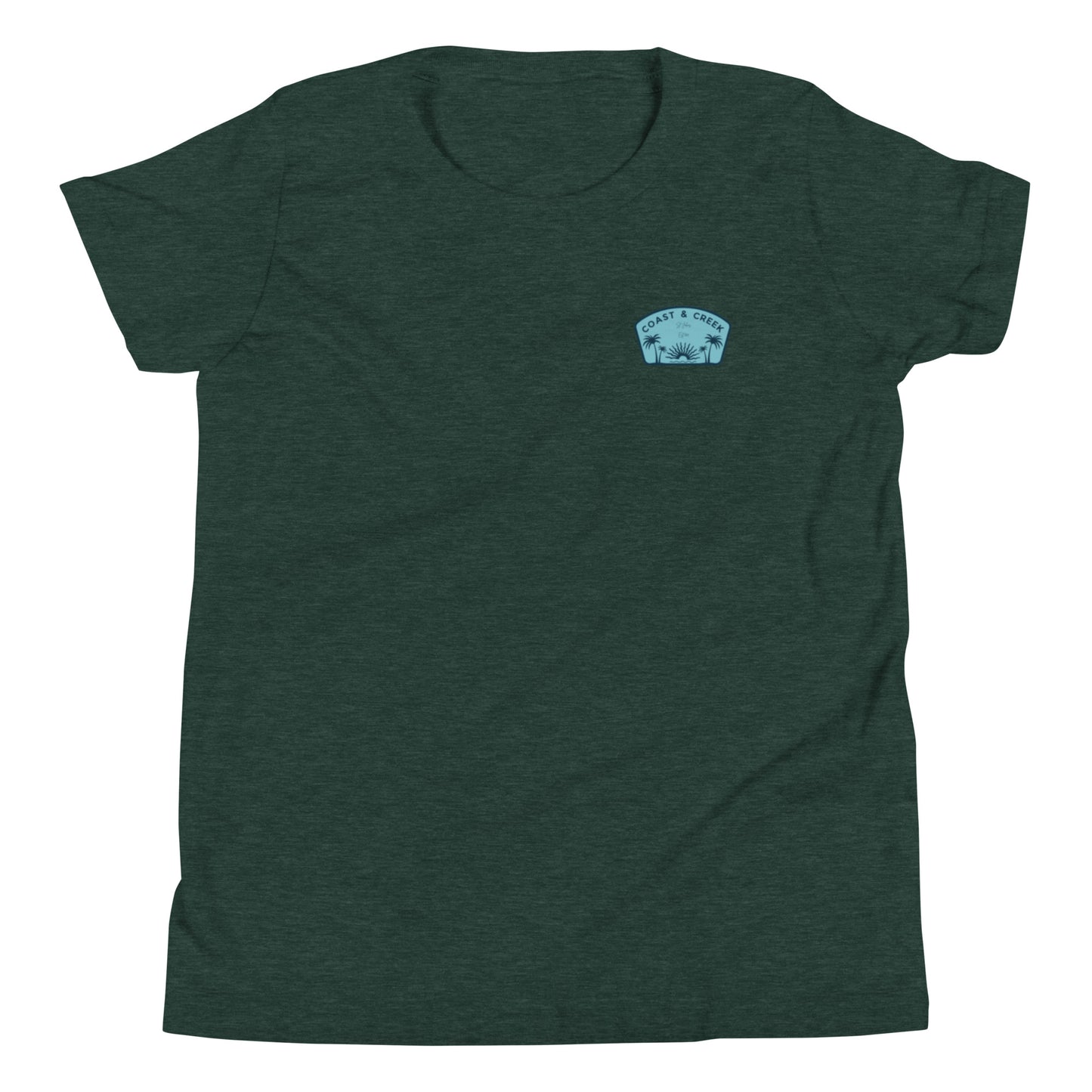 Youth Short Sleeve T-Shirt Teal Logo